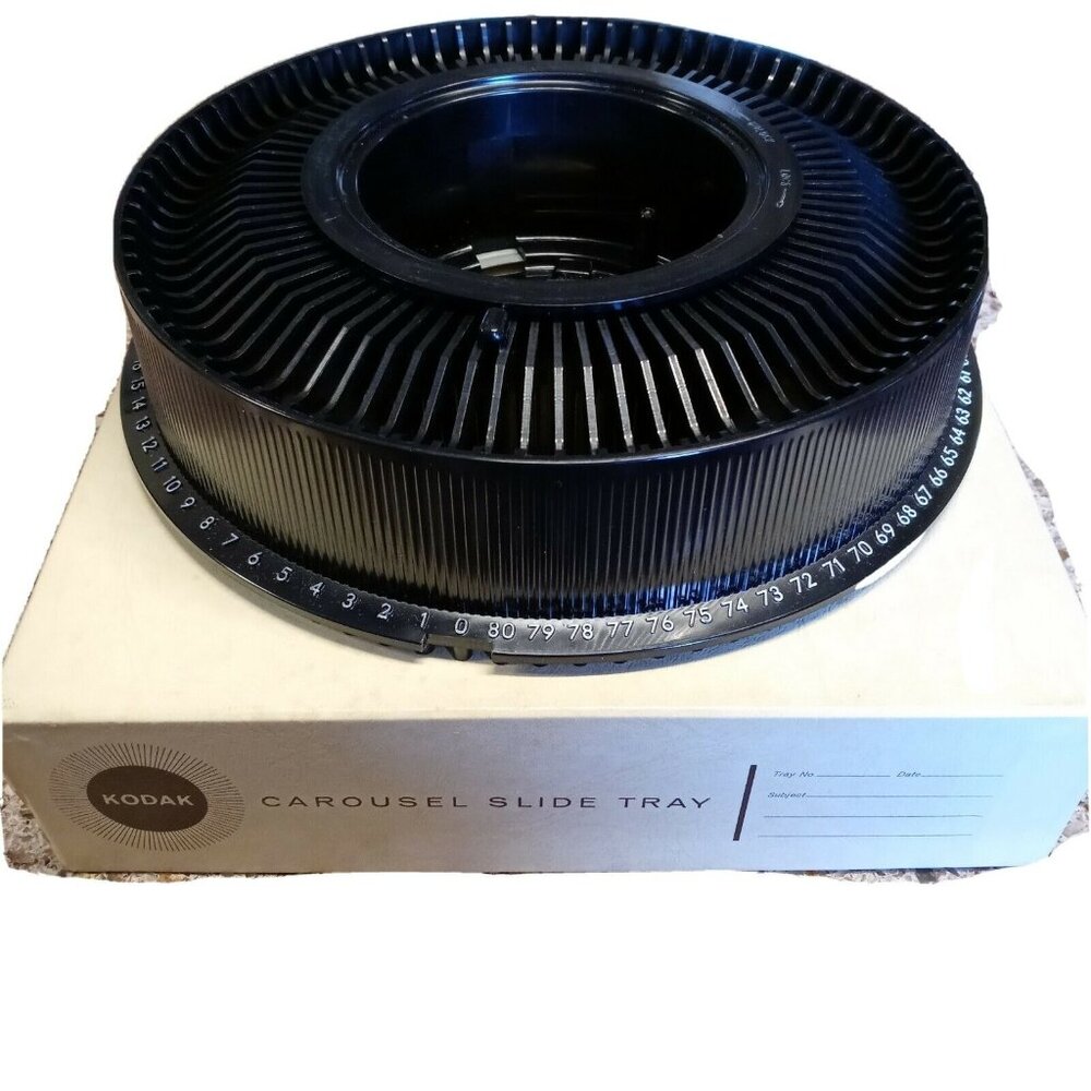 Kodak Carousel Slide Tray 80-Slot Capacity For 35mm Slides with Box
